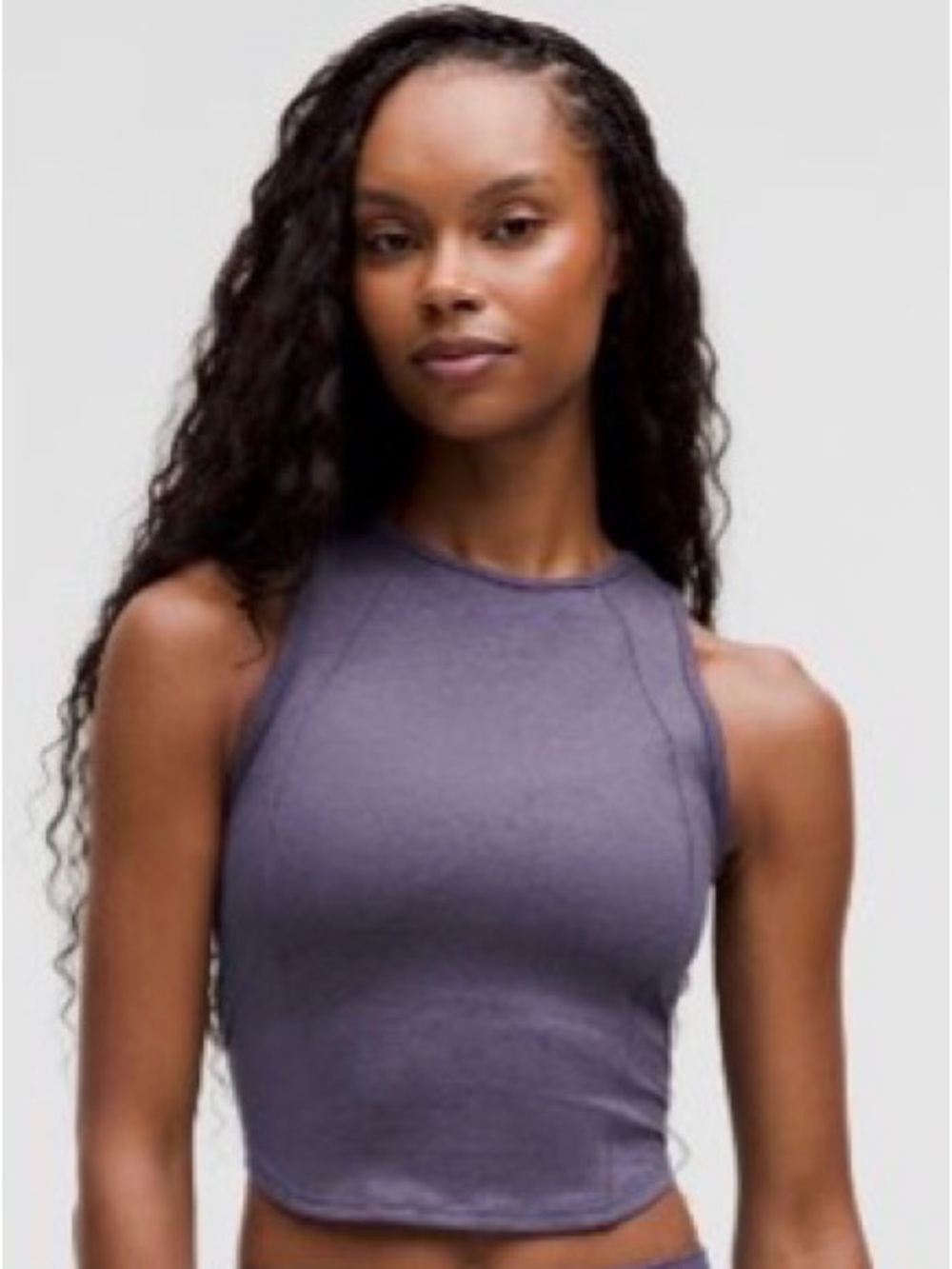 lululemon athletica Purple High-Neck Crop Tank